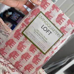 LivingQuarters Loft Pink Elephant Pillowcases